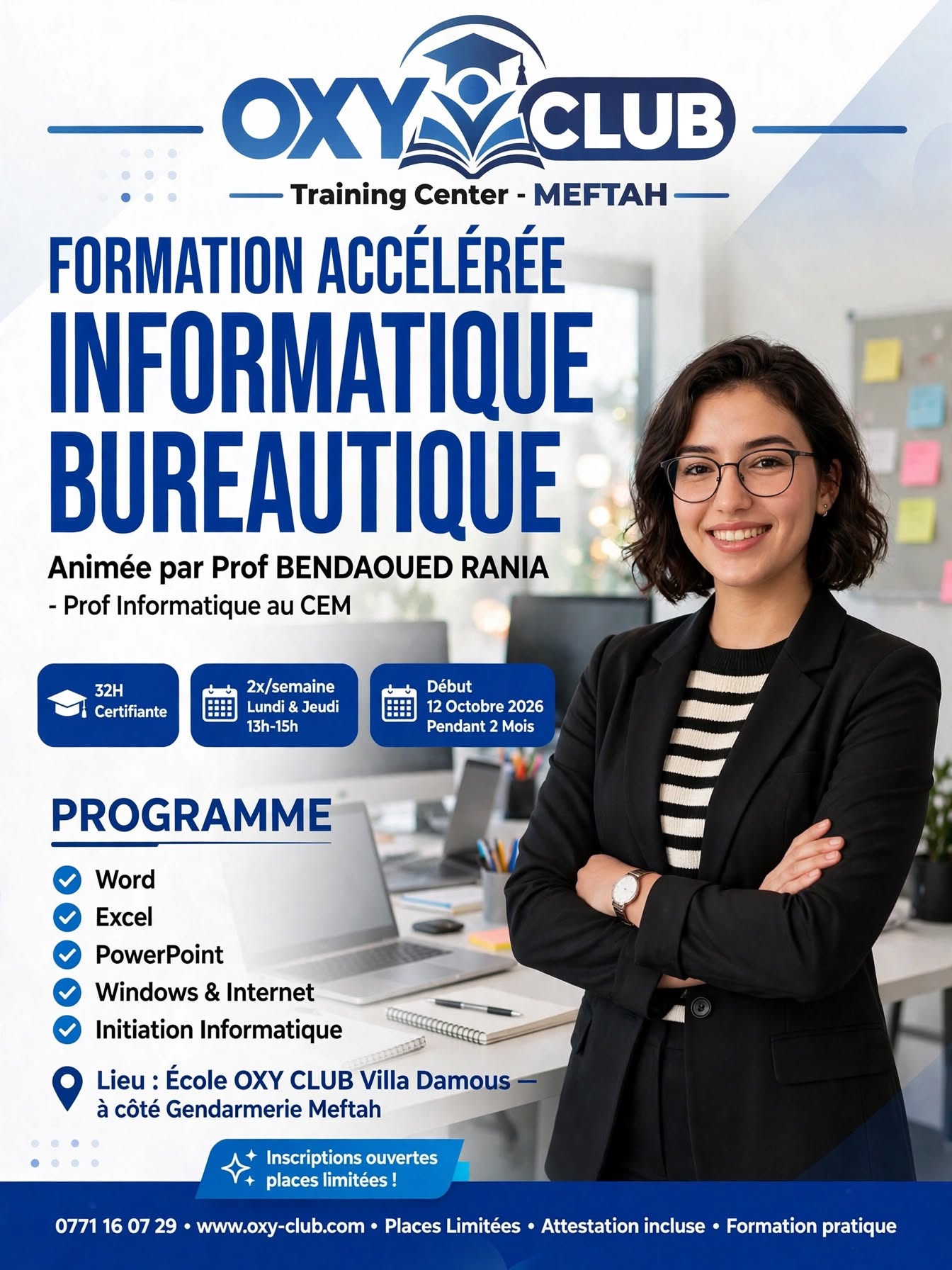 FORMATION EN INFORMATIQUE BUREAUTIQUE